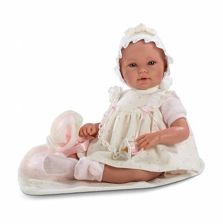 Кукла младенец в белом платье, 36 см 